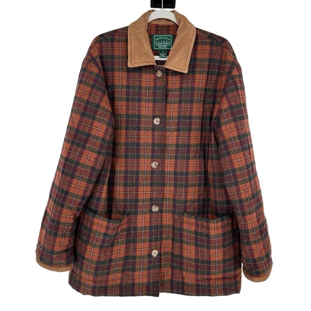 Ralph Lauren | Outdoor Lambs Wool Plaid Leather Jacket